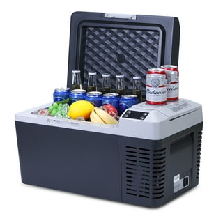 Euhomy 12 Volt Refrigerators, 15liter(16qt) RV Refrigerator with 12/24V DC & 110-240V AC, Portable Refrigerator Freezer Fridge Cooler for Car, RV, Cam