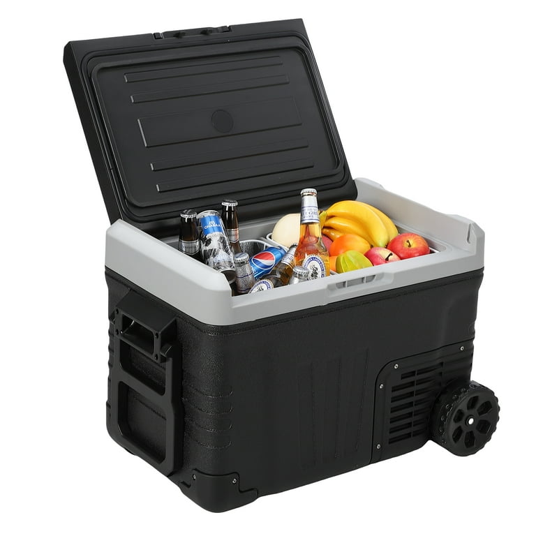 12 Volt Car Refrigerator 37 Quart 35L Portable Refrigerator with Wheels 4 68 RV Car Cooler 12 24V DC and 100 240V AC for Outdoor Vehicles Camping