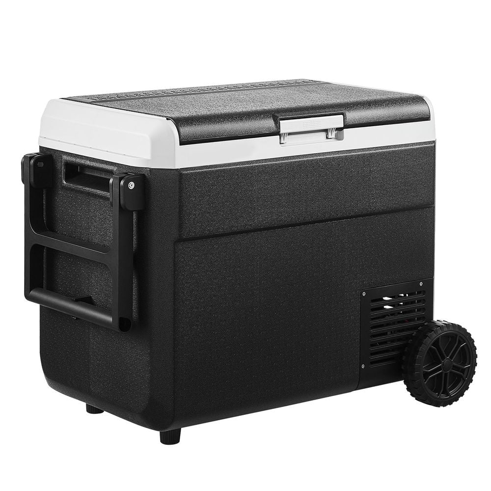 12 Volt Car Refrigerator, 63.4QT/60L Car Fridge, Portable Electric Cooler with Wheels and Handle, -4°F~68°F, 12/24V DC and 100- 240V AC Compressor Freezer for Outdoor, Camping, Travel, RV