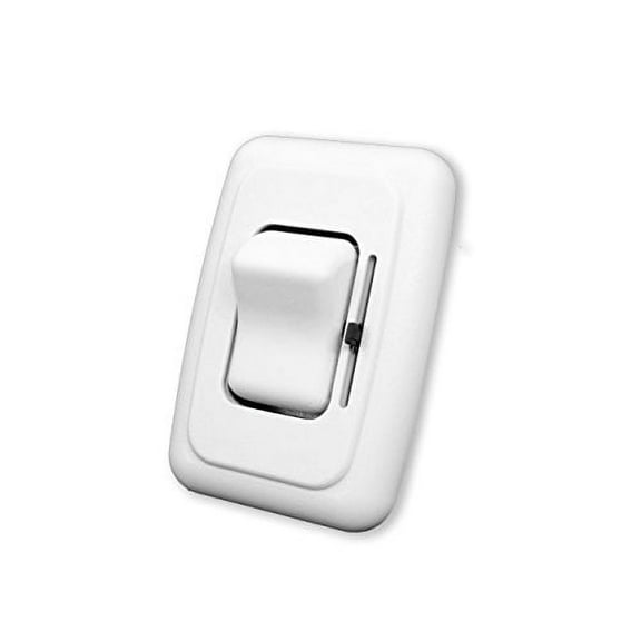 12 Volt DC Dimmer Switch for LED, Halogen, Incandescent - RV, Auto, Truck, Marine, and Strip Lighting (Slider, White)
