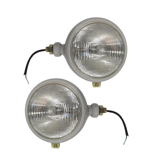 12 Volt Headlight Left & Right Grey Set Fits Ford 2N 8N 9N 800 600