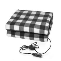 12 Volt Heated Car Blanket - 59" L x 43ā W Travel Electric Blanket for Car, Truck, SUV, RV - Car Heated Throw for Cold Weather, Camping