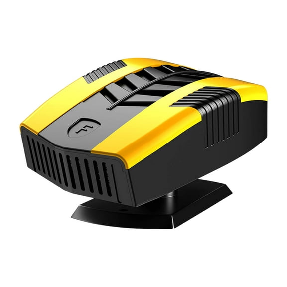 12 Volt Heater For Car 150W Fast Heating Cooling Fan Defogger & Defroster, 360° Rotation Portable Car Heater That Plugs Into Cigarette Lighter Small Air Heat (Yellow)