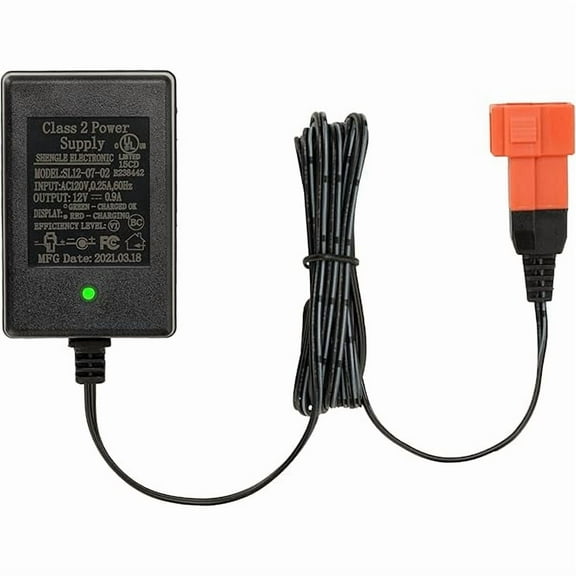12 Volt Kids Battery Powered Ride On Car Charger, 12V 0.9A SL12-07-02 Charger for Electric Car Riding Toy Battery Power Adapter Square Plug