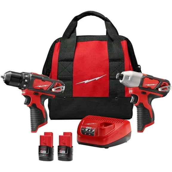 12-Volt Lithium-Ion Cordless Drill Driver/Impact Driver Combo Kit (2-Tool) with Free M12 1.5Ah Battery (2-Pack)
