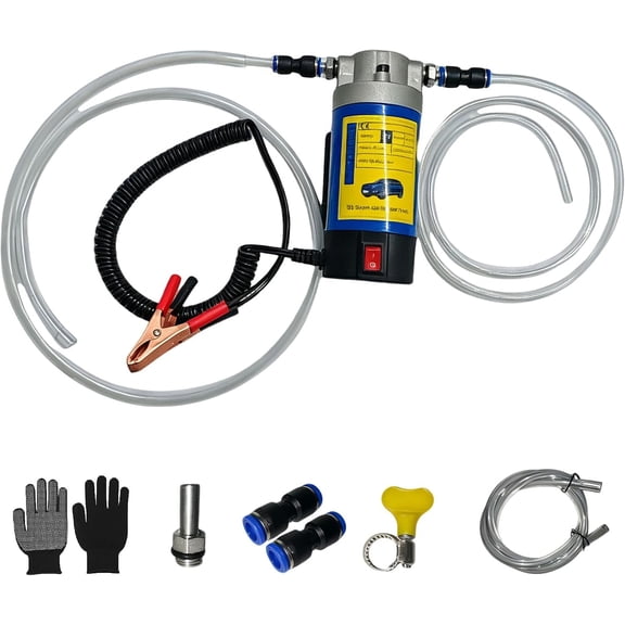 12 Volt Oil Extractor Pump, Portable Self Priming Oil Change Pump, Dipstick Oil Extractor Pump for DIY Engine Oil Change, 12/24 v100w Efficient Powerful Self-Priming Oil Pump, for Car Mower Boat