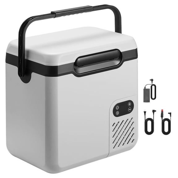 12 Volt Refrigerator, 19 QT/ 18L Car Fridge, Portable Electric Freezer Compressor with Handle, 12V/24V DC 100-240V AC, -4 to 68 F/ -20 to 20 C, for Truck Van RV SUV Boat Travel Camping