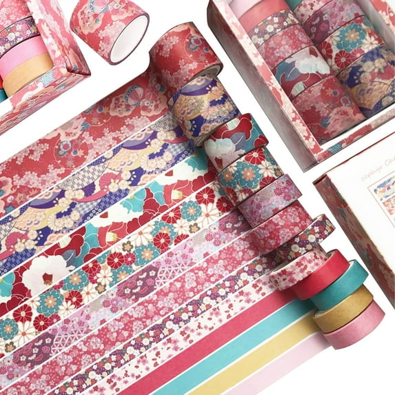 12 Volumes Masking Tapes Set Japanese Decorative Writable Vintage Sticker For DIY Crafts Arts Scrapbooking Journal Planners