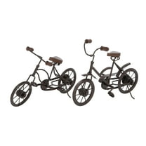 12"W, 10"H Black Metal Bike Sculpture, by DecMode (2 Count)