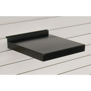 12"W Metal Slatwall Shelf, Black