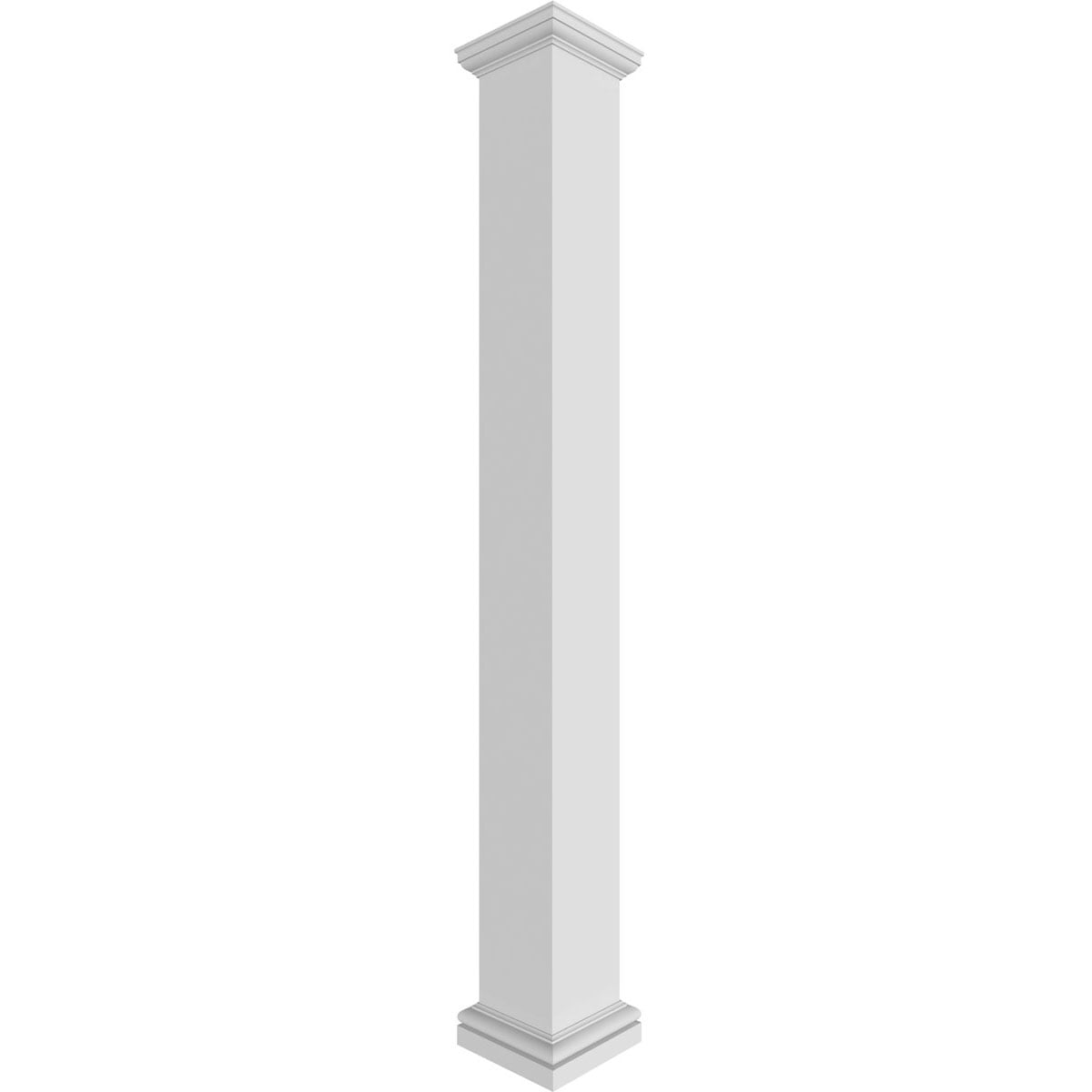12"W x 04'H Craftsman Classic, Square Non-Tapered, Smooth Column, Tuscan Base, Tuscan Capital