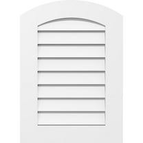 12"W x 12"H Arch Top Surface Mount PVC Gable Vent: Functional, w/ 3-1/2"W x 1"P Standard Frame