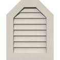 thumbnail image 1 of 12"W x 12"H Octagonal Top Gable Vent (17"W x 17"H Frame Size): Primed, Non-Functional, Smooth Pine Gable Vent w/ Decorative Face Frame, 1 of 12