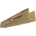 thumbnail image 1 of 12"W x 12"H x 12'L 3-Sided (U-beam) Hand Hewn Endurathane Faux Wood Ceiling Beam, Natural Golden Oak, 1 of 23