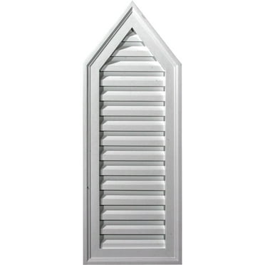 12"W x 18"H Peaked Urethane Gable Vent Louver, Non-Functional
