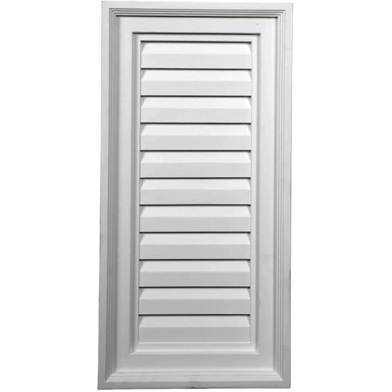 12"W x 19"H Rectangle Urethane Gable Vent Louver, Non-Functional