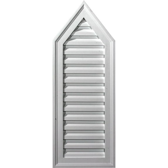 12"W x 22"H Peaked Urethane Gable Vent Louver, Non-Functional