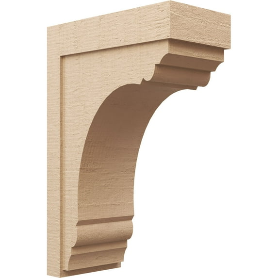 12"W x 24"D x 36"H Classic Warren Rough Cedar Woodgrain TimberThane Corbel, Primed Tan