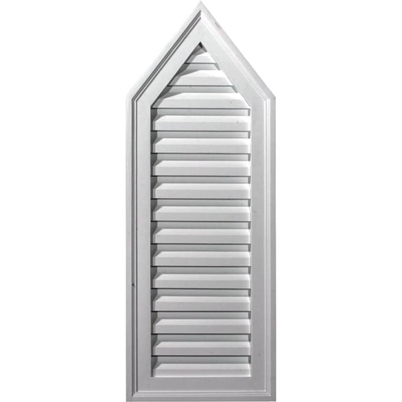 12"W x 25"H Peaked Urethane Gable Vent Louver, Functional
