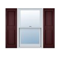 thumbnail image 1 of 12"W x 27"H Lifetime Vinyl, Custom Two Equal Panels, Raised Panel Shutters, Bordeaux, 1 of 17