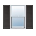 thumbnail image 1 of 12"W x 28"H Lifetime Vinyl, Custom Straight Top All Louver, Open Louver Shutters, w/Shutter-Loks (Per Pair), Tuxedo Grey, 1 of 15