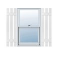 thumbnail image 1 of 12"W x 29"H Lifetime Vinyl, Custom Three Board Spaced (2 Batten), Board-n-Batten Shutters, White, 1 of 16