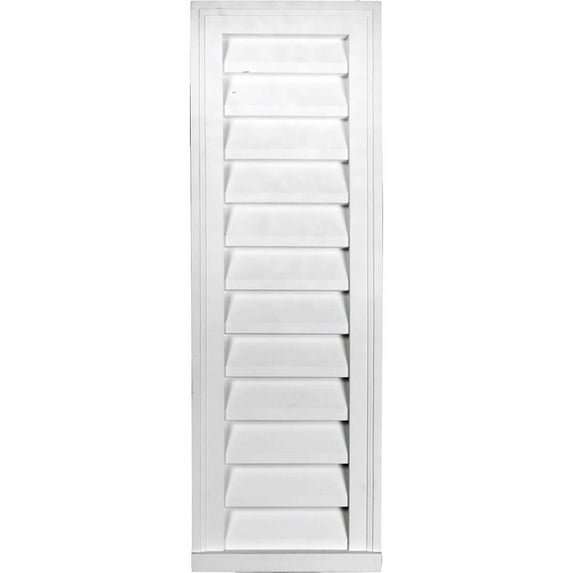 12"W x 30"H Rectangle Urethane Gable Vent Louver, Non-Functional