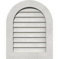 thumbnail image 1 of 12"W x 30"H Round Top Gable Vent (17"W x 35"H Frame Size): Primed, Non-Functional, Rough Sawn Western Red Cedar Gable Vent w/ Decorative Face Frame, 1 of 13