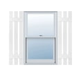 thumbnail image 1 of 12"W x 32"H Lifetime Vinyl, TailorMade Three Board Spaced (2 Batten), Board-n-Batten Shutters, Bright White, 1 of 16