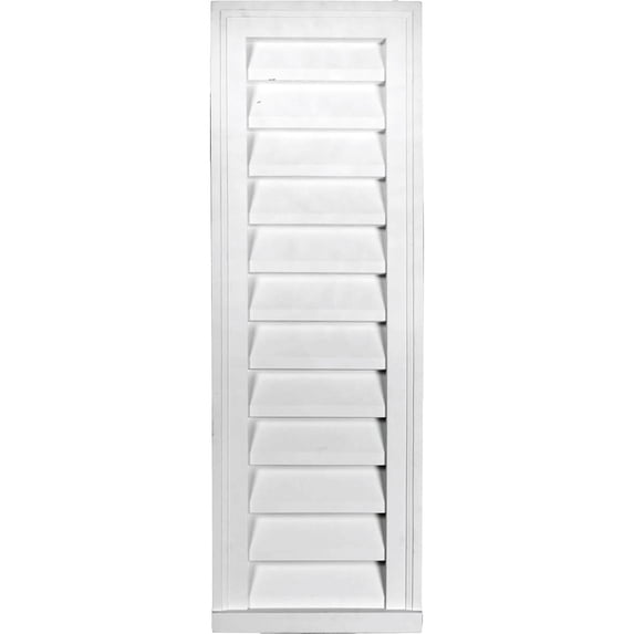 12"W x 32"H Rectangle Urethane Gable Vent Louver, Non-Functional