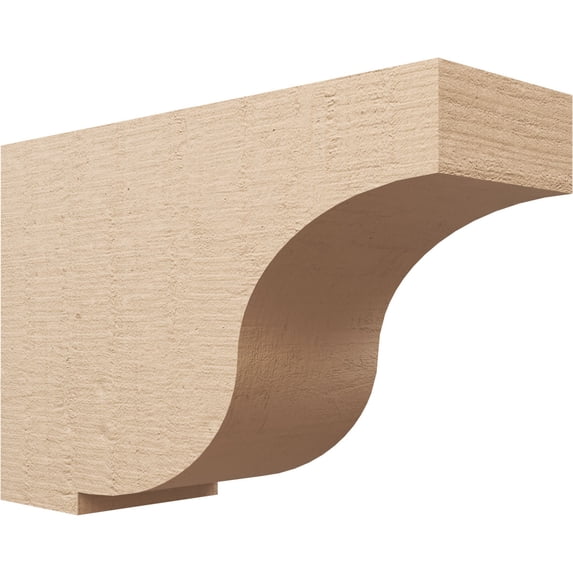 12"W x 36"D x 24"H Classic Van Buren Rough Cedar Woodgrain TimberThane Corbel, Primed Tan