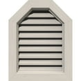 thumbnail image 1 of 12"W x 36"H Octagonal Top Gable Vent (17"W x 41"H Frame Size): Primed, Functional, Smooth Western Red Cedar Gable Vent w/ Brick Mould Face Frame, 1 of 12