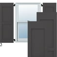 thumbnail image 1 of 12"W x 39"H Americraft Two Equal Flat Panel Exterior Real Wood Shutters (Per Pair), Shadow Mountain, 1 of 10