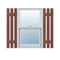 thumbnail image 1 of 12"W x 54"H Lifetime Vinyl, TailorMade Three Board Spaced (2 Batten), Board-n-Batten Shutters, Burgundy Red, 1 of 16