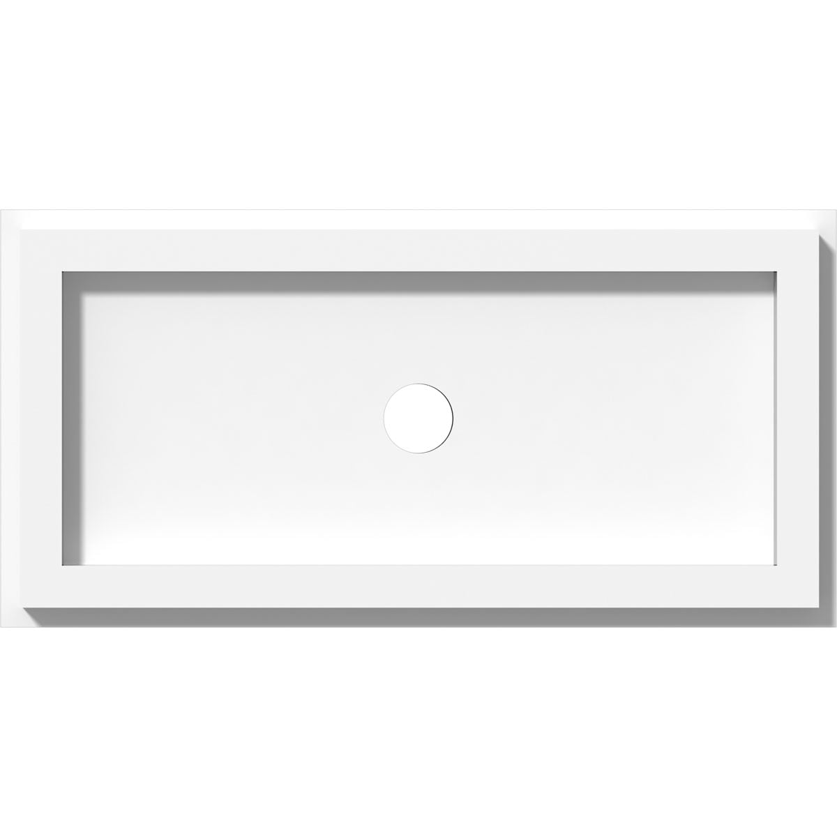 White PVC Rectangle Architectural Ceiling Medallion
