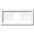 thumbnail image 1 of 12"W x 6"H x 3"ID x 4"C x 1"P Rectangle Architectural Grade PVC Contemporary Ceiling Medallion, 1 of 11