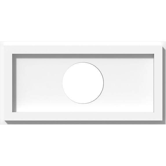 12"W x 6"H x 3"ID x 4"C x 1"P Rectangle Architectural Grade PVC Contemporary Ceiling Medallion