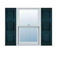 thumbnail image 1 of 12"W x 62"H Lifetime Vinyl, Custom Three Equal Panel, Raised Panel Shutters, w/Shutter-Loks (Per Pair), Midnight Blue, 1 of 17