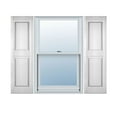 thumbnail image 1 of 12"W x 68"H Lifetime Vinyl, Custom Two Equal Panels, Raised Panel Shutters, Bright White, 1 of 17