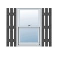 thumbnail image 1 of 12"W x 73"H Lifetime Vinyl, TailorMade Three Board Spaced (3 Batten), Board-n-Batten Shutters, Tuxedo Grey, 1 of 16