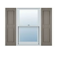 thumbnail image 1 of 12"W x 76"H Lifetime Vinyl, Custom Two Equal Panels, Raised Panel Shutters, Clay, 1 of 17