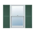 thumbnail image 1 of 12"W x 79"H Lifetime Vinyl, Custom Cathedral Top Center Mullion, Open Louver Shutters, w/Shutter-Loks (Per Pair), Forest Green, 1 of 15