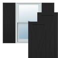 thumbnail image 1 of 12"W x 79"H True Fit PVC Single X-Board Farmhouse Fixed Mount Shutters, Black (Per Pair - Hardware Not Included), 1 of 9