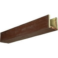 thumbnail image 1 of 12"W x 8"H x 16'L 3-Sided (U-beam) Sandblasted Endurathane Faux Wood Ceiling Beam, Aged Pecan, 1 of 3
