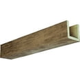 thumbnail image 1 of 12"W x 8"H x 8'L 3-Sided (U-beam) Sandblasted Endurathane Faux Wood Ceiling Beam, Burnished Honey Dew, 1 of 3