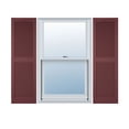 thumbnail image 1 of 12"W x 84"H Lifetime Vinyl, Custom Cathedral Top Center Mullion, Open Louver Shutters, w/Shutter-Loks (Per Pair), Wineberry, 1 of 15