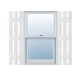 thumbnail image 1 of 12"W x 88"H Lifetime Vinyl, Custom Three Board Spaced (3 Batten), Board-n-Batten Shutters, White, 1 of 16