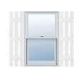 thumbnail image 1 of 12"W x 95"H Lifetime Vinyl, Custom Three Board Spaced (3 Batten), Board-n-Batten Shutters, Bright White, 1 of 16