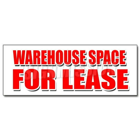 12" WAREHOUSE SPACE FOR LEASE DECAL sticker build to suit a/c loading dock