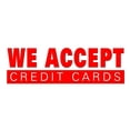 thumbnail image 1 of 12" WE ACCEPT CREDIT CARDS DECAL sticker visa mastercard debit discover, 1 of 1